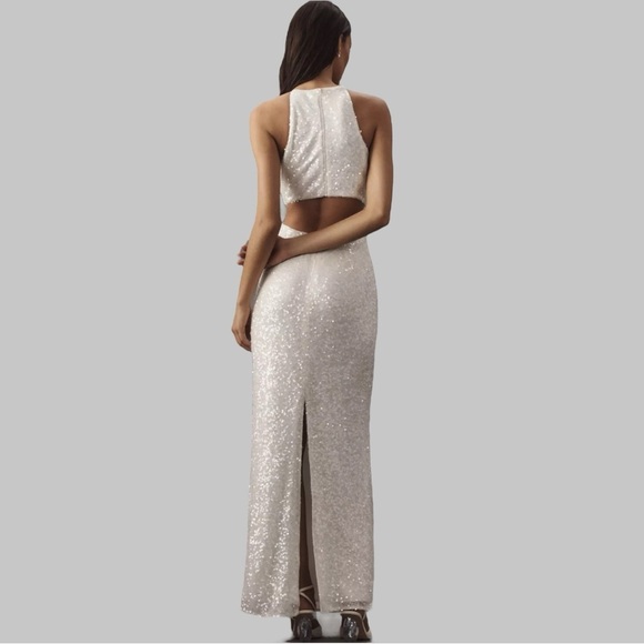 Sachin & Babi Morgan Halter Cut-Out Sequin Slim Maxi Dress - Picture 3 of 16